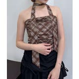 【mystic】[mline]チェックバンドゥ チョーカーブラウス | PAL GROUP OUTLET | 詳細画像1 