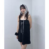 【mystic】[mline]ベロアリボンミニワンピ | PAL GROUP OUTLET | 詳細画像1 