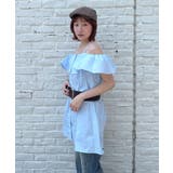 【mystic】[mline]オフショルシャツミニワンピ | PAL GROUP OUTLET | 詳細画像1 