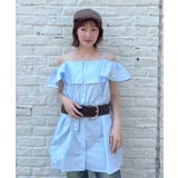 【mystic】[mline]オフショルシャツミニワンピ | PAL GROUP OUTLET | 詳細画像2 