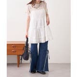 【w closet】半袖フラワーレースジャガードT | PAL GROUP OUTLET | 詳細画像12 