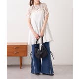 【w closet】半袖フラワーレースジャガードT | PAL GROUP OUTLET | 詳細画像13 