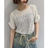 【w closet】半袖フラワーレースジャガードT | PAL GROUP OUTLET | 詳細画像37 