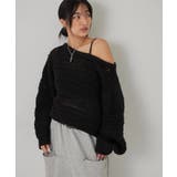 【WHO'S WHO gallery】メッシュボーダーオフショル2wayニット | PAL GROUP OUTLET | 詳細画像14 