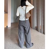 ボーダータンクレイヤード襟付きシアーカットシャツ | PAL GROUP OUTLET | 詳細画像9