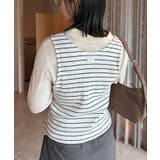 ボーダータンクレイヤード襟付きシアーカットシャツ | PAL GROUP OUTLET | 詳細画像4