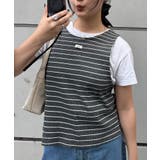 ボーダータンクレイヤード襟付きシアーカットシャツ | PAL GROUP OUTLET | 詳細画像30