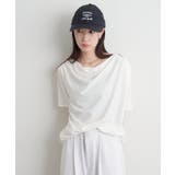 【Omekashi】ボートネックドレープ半袖Ｔ | PAL GROUP OUTLET | 詳細画像1 