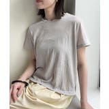 BEG | 【Omekashi】シアーシャイニーTシャツ | PAL GROUP OUTLET