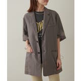 GRY | 【Omekashi】セルロースハーフスリーブジャケット | PAL GROUP OUTLET