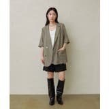 【Omekashi】シアーメッシュ5分袖ジャケット | PAL GROUP OUTLET | 詳細画像24 