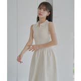 WHT | 【Chico】襟付ドッキングフレアOP | PAL GROUP OUTLET