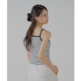 【Chico】カップ付アメスリ配色キャミ | PAL GROUP OUTLET | 詳細画像3 
