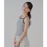 【Chico】カップ付アメスリ配色キャミ | PAL GROUP OUTLET | 詳細画像4 