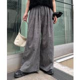 GRAY | ジャガードタックワイドパンツ | PAL GROUP OUTLET