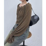 【mystic】[mline]レースアップ ジャガードブラウス | PAL GROUP OUTLET | 詳細画像9 