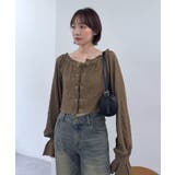 【mystic】[mline]レースアップ ジャガードブラウス | PAL GROUP OUTLET | 詳細画像10 