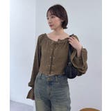 【mystic】[mline]レースアップ ジャガードブラウス | PAL GROUP OUTLET | 詳細画像11 