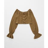 【mystic】[mline]レースアップ ジャガードブラウス | PAL GROUP OUTLET | 詳細画像14 