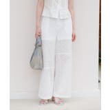 WHT | 【Kastane】コットンレースパッチワークパンツ | PAL GROUP OUTLET