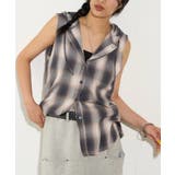 【WHO'S WHO gallery】チェックノースリフードシャツ | PAL GROUP OUTLET | 詳細画像11 