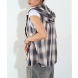 【WHO'S WHO gallery】チェックノースリフードシャツ | PAL GROUP OUTLET | 詳細画像18 