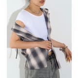 【WHO'S WHO gallery】チェックノースリフードシャツ | PAL GROUP OUTLET | 詳細画像20 