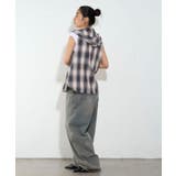 【WHO'S WHO gallery】チェックノースリフードシャツ | PAL GROUP OUTLET | 詳細画像25 