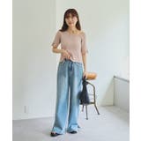 【Kastane】ダメージクロシェリブ半袖ニット | PAL GROUP OUTLET | 詳細画像21 