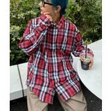 red | 【CIAOPANIC TYPY】バスケット編みメッシュチェックシャツ | PAL GROUP OUTLET