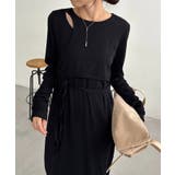 BLACK | 【CAPRICIEUX LE'MAGE】レイヤードアシメOP | PAL GROUP OUTLET