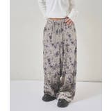 【WHO'S WHO gallery】花柄ベロアイージーパンツ | PAL GROUP OUTLET | 詳細画像2