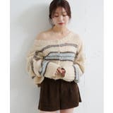 【Kastane】ボーダーモヘアライクニット | PAL GROUP OUTLET | 詳細画像1