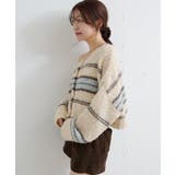 【Kastane】ボーダーモヘアライクニット | PAL GROUP OUTLET | 詳細画像3