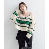 【Kastane】ボーダーモヘアライクニット | PAL GROUP OUTLET | 詳細画像41