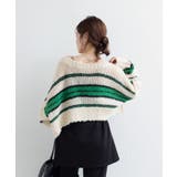 【Kastane】ボーダーモヘアライクニット | PAL GROUP OUTLET | 詳細画像43