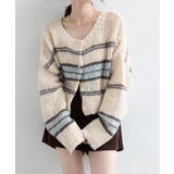 【Kastane】ボーダーモヘアライクニット | PAL GROUP OUTLET | 詳細画像8