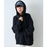 BLK | 【Kastane】WAFFLE ZIP HOODIE | PAL GROUP OUTLET