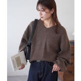 【Discoat】メリノウールVネックニット | PAL GROUP OUTLET | 詳細画像3 