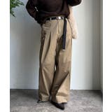 BE | 【DouDou】ツイルワイドカーブパンツ | PAL GROUP OUTLET