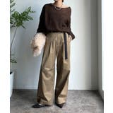 【DouDou】ツイルワイドカーブパンツ | PAL GROUP OUTLET | 詳細画像3