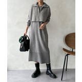 GY | 【DouDou】W ニットアンサンブルワンピース | PAL GROUP OUTLET