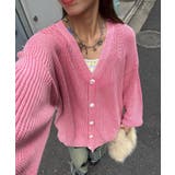 PINK | 【Ciaopanic】ストーンウォッシュニットカーディガン | PAL GROUP OUTLET