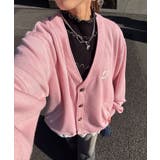 ピンク | 【Ciaopanic】CPロゴステッチカーディガン | PAL GROUP OUTLET