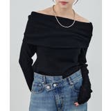 BLK | 【SHENERY】シアーオフショルニット | PAL GROUP OUTLET