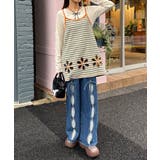 【Ciaopanic】H.Sボーダーフラワーカットキャミチュニック | PAL GROUP OUTLET | 詳細画像11 