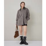 【WHO'S WHO gallery】襟切り替えシャギーシャツジャケット | PAL GROUP OUTLET | 詳細画像15 