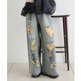 BLU | 【w closet】クラッシュダメージデニムパンツ | PAL GROUP OUTLET