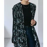 BK/柄 | プリーツジレワンピース | PAL GROUP OUTLET