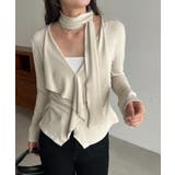 【CAPRICIEUX LE'MAGE】タイ付ラッフルTOPS | PAL GROUP OUTLET | 詳細画像1 